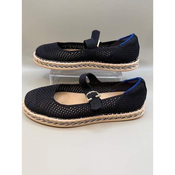 Rothy's The Espadrille Womens Mary Jane Black Size 9 Mesh Comfort - Picture 5 of 7